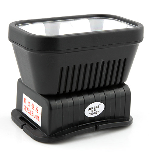 Rechargeable 2-Mode 2-LED Head Lamp Black - Click Image to Close